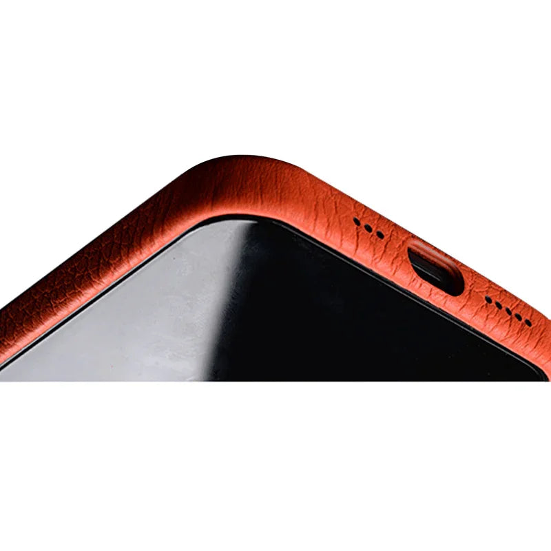 Melkco iPhone 12 Pro Max Origin Paris Premium Leather Cover - Orange - Tashqila Melkco iPhone 12 Pro Max Origin Paris Premium Leather Cover - Orange - Tashqila